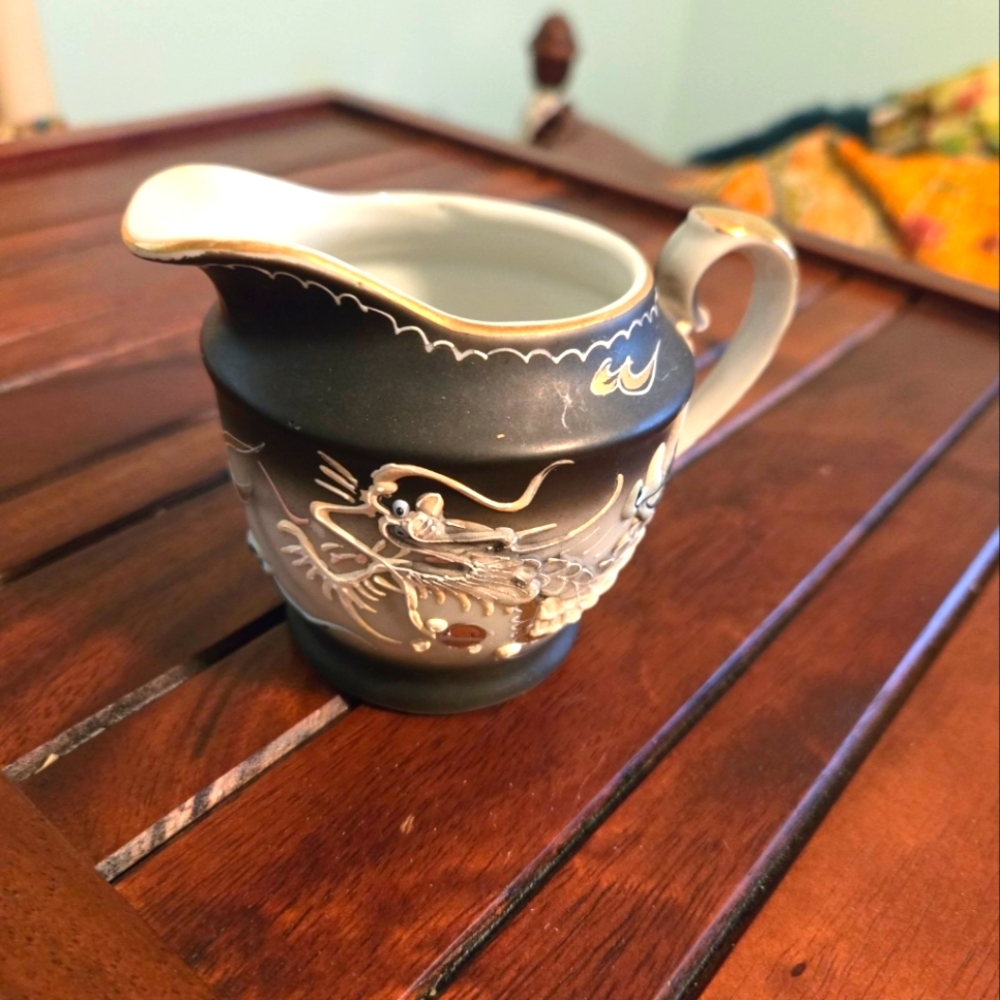 Vintage Handpainted Dragon Moriage Creamer